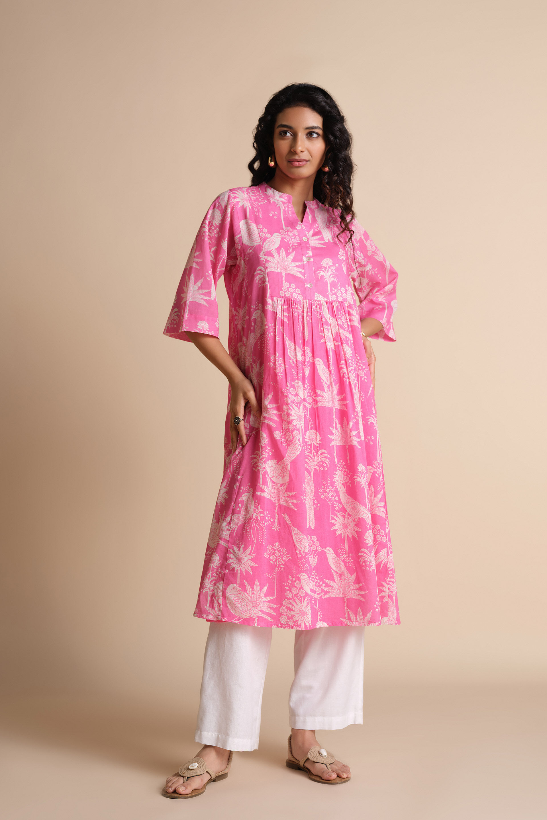 Khushrang Kurta, Pink, image 2